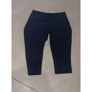 Womens Black Cropped‎ Leggings Activewear Running Athletic Pants